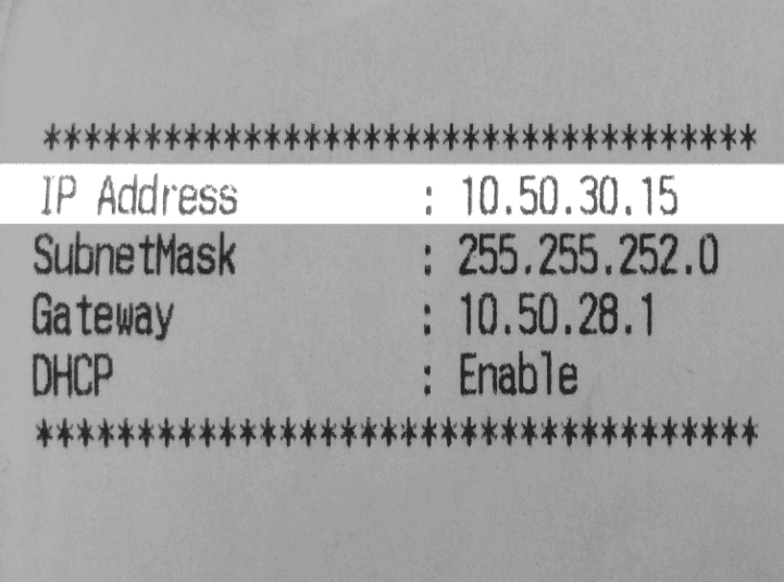 The IP Address highlighted