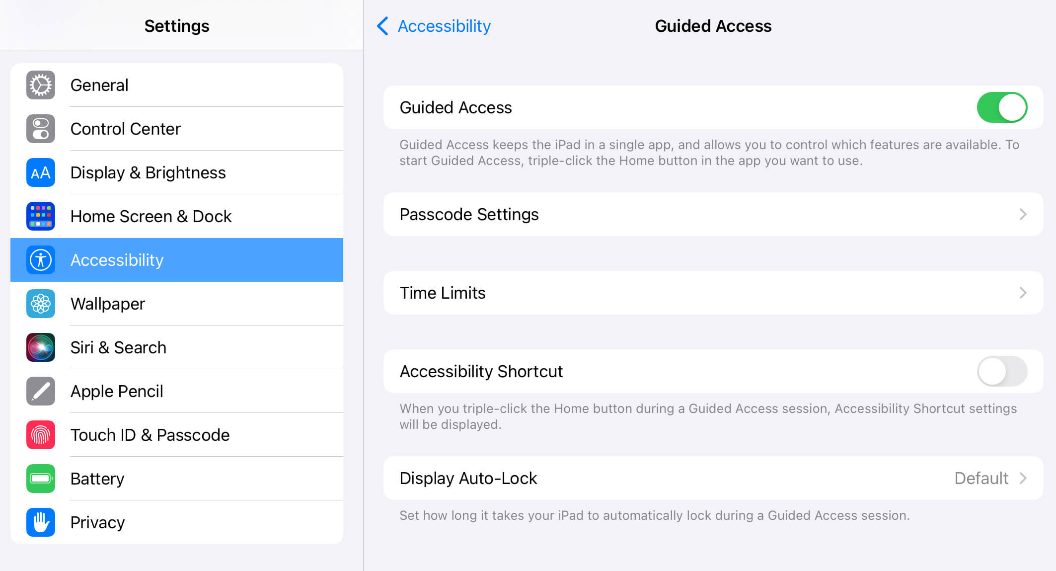Begeleide toegang voor iPad