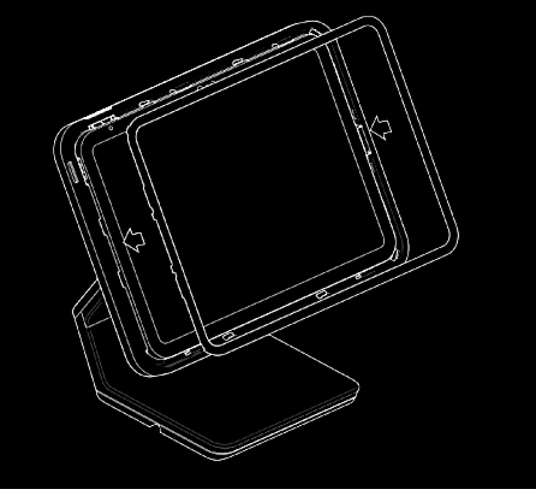 Place the bezel over the iPad enclosure