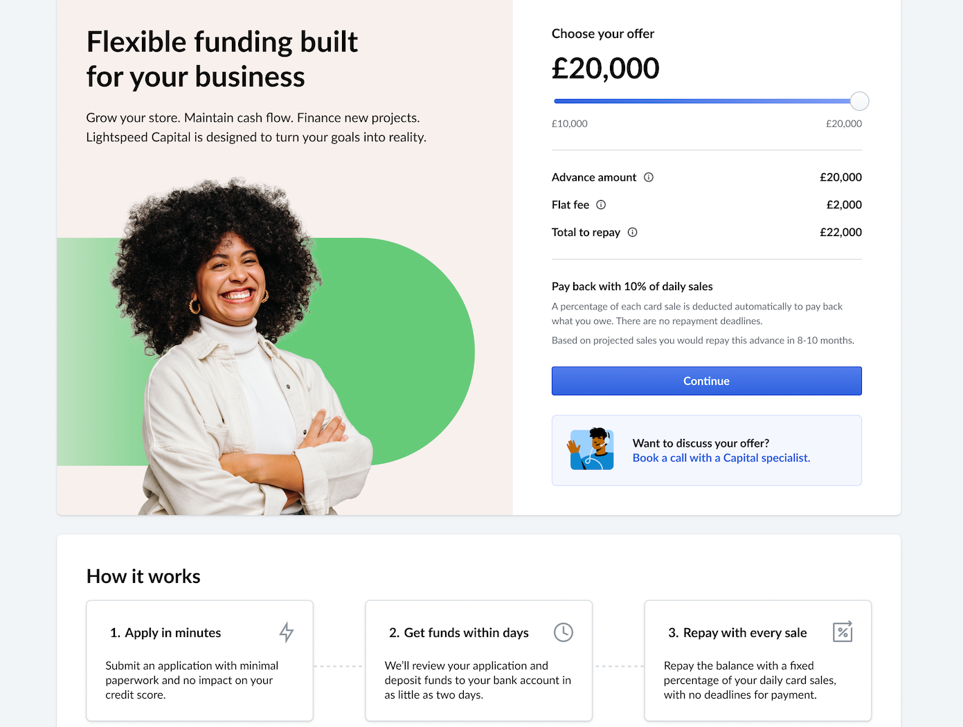 A new Lightspeed Capital offer with no other open advances