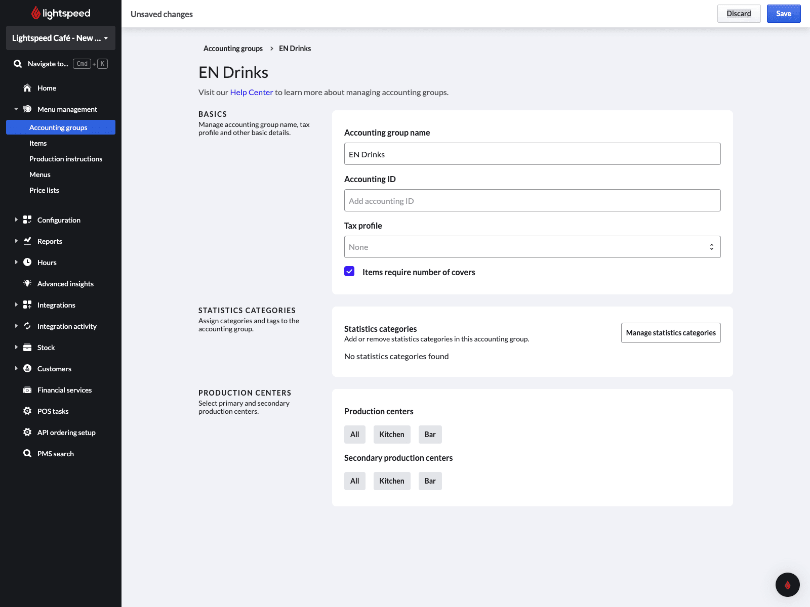 Enregistrement des modifications apportées à un département