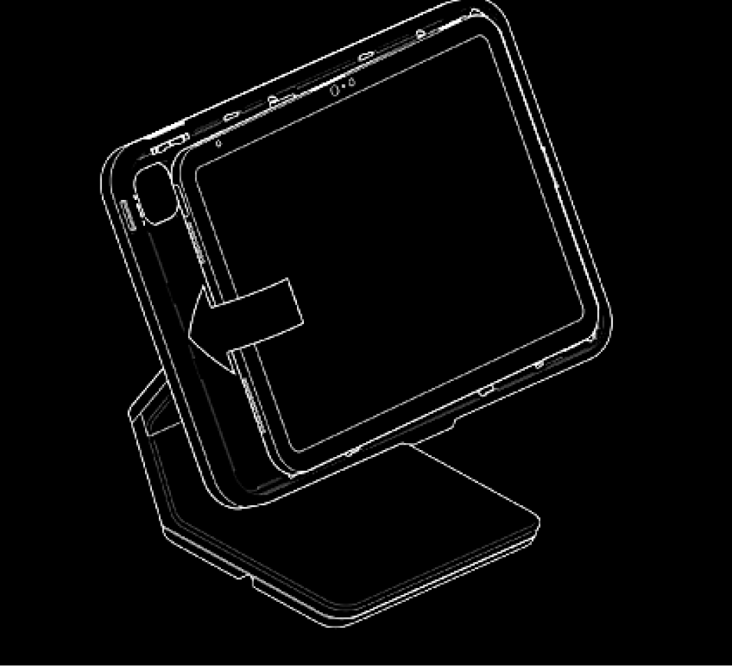 Une fois l’iPad connecté, placez-le dans le cadre