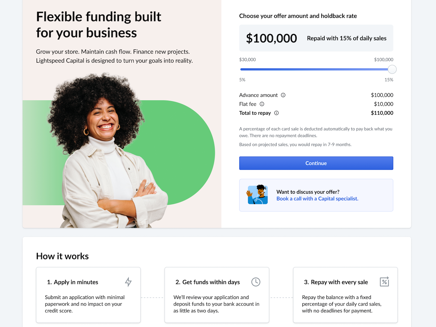 Nouvelle offre Lightspeed Capital sans autre avance en cours