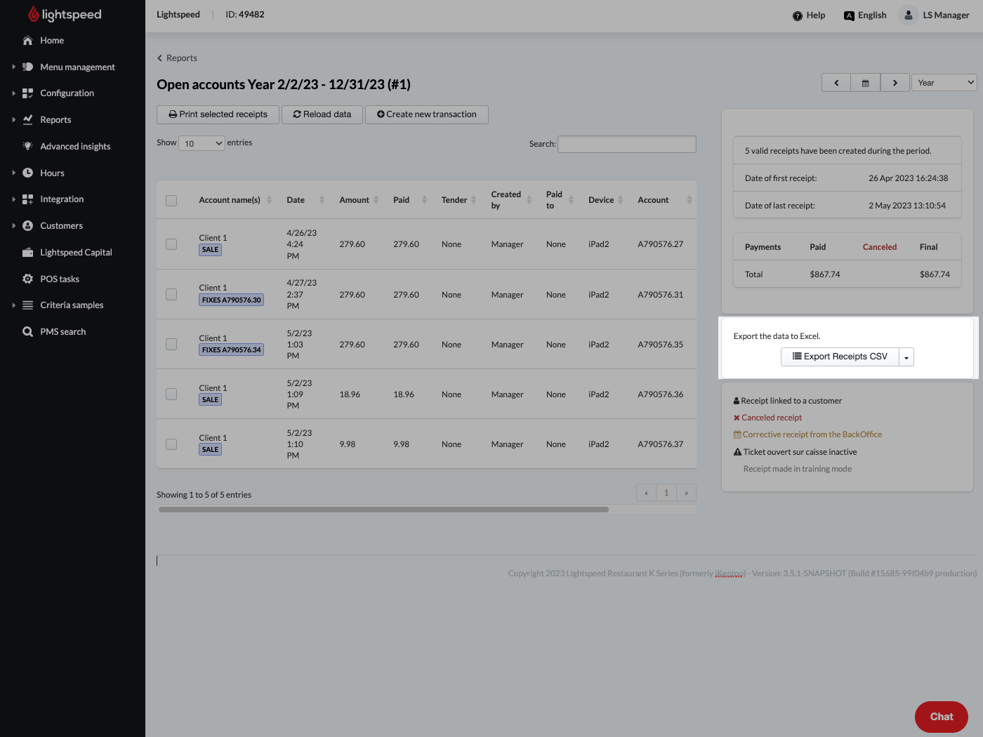 Exporting your reports allows you to keep a digital copy of your report stored on your computer or to print a physical copy.