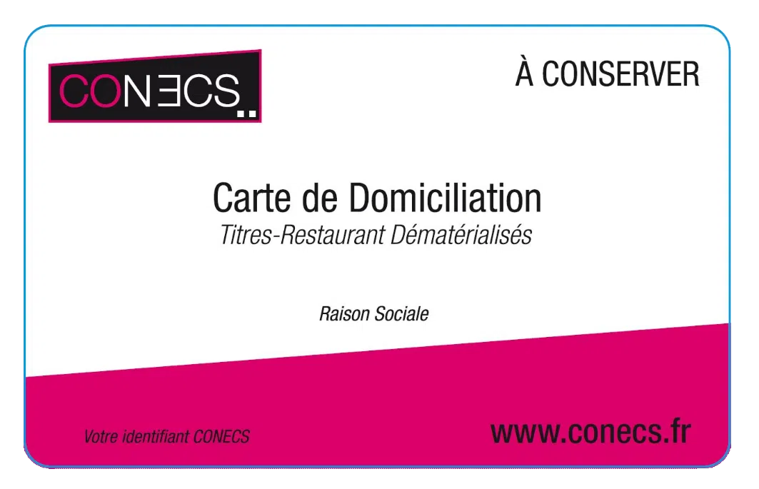 Sample CONECs card.