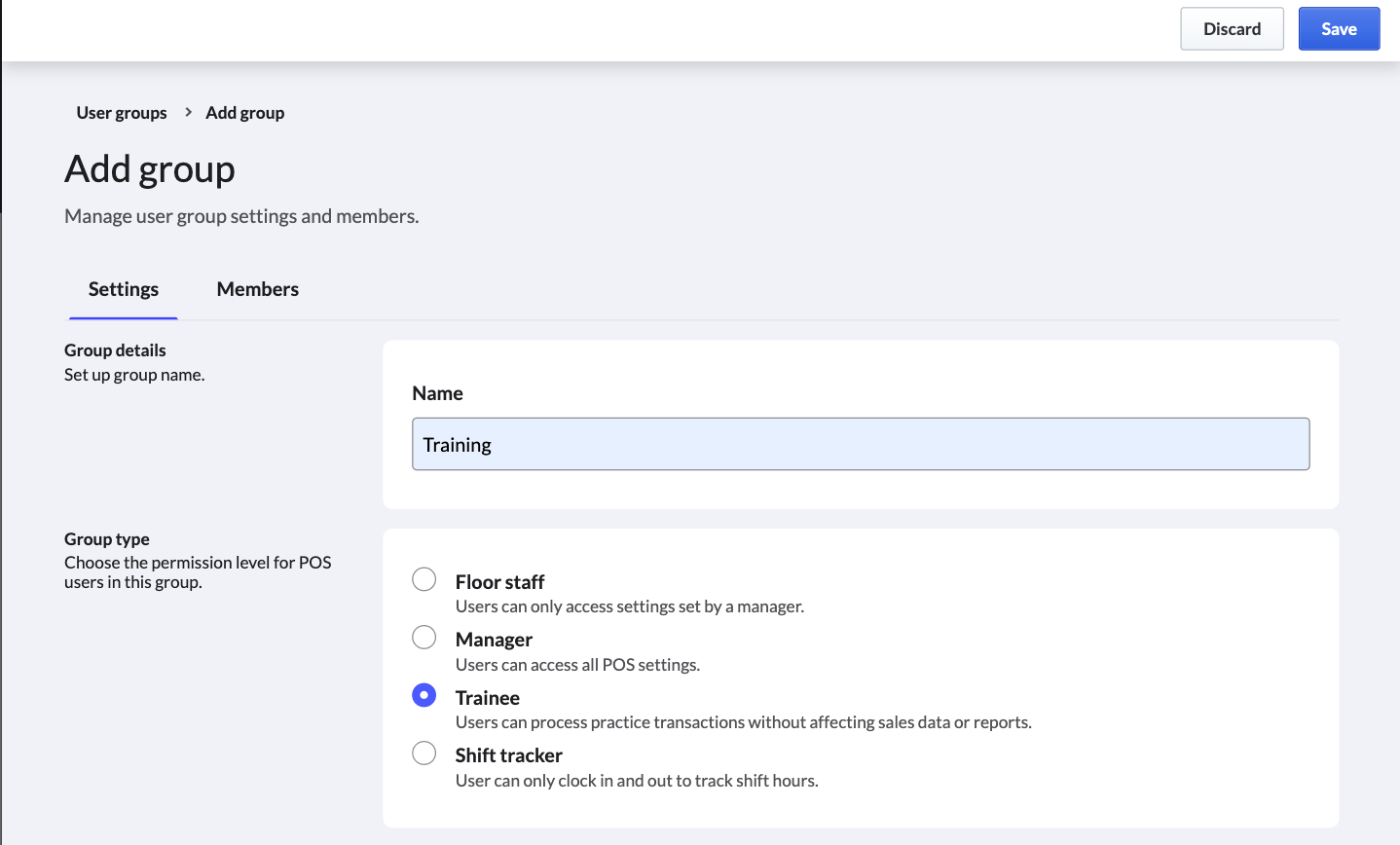 Een voorbeeld van een nieuwe groep Training