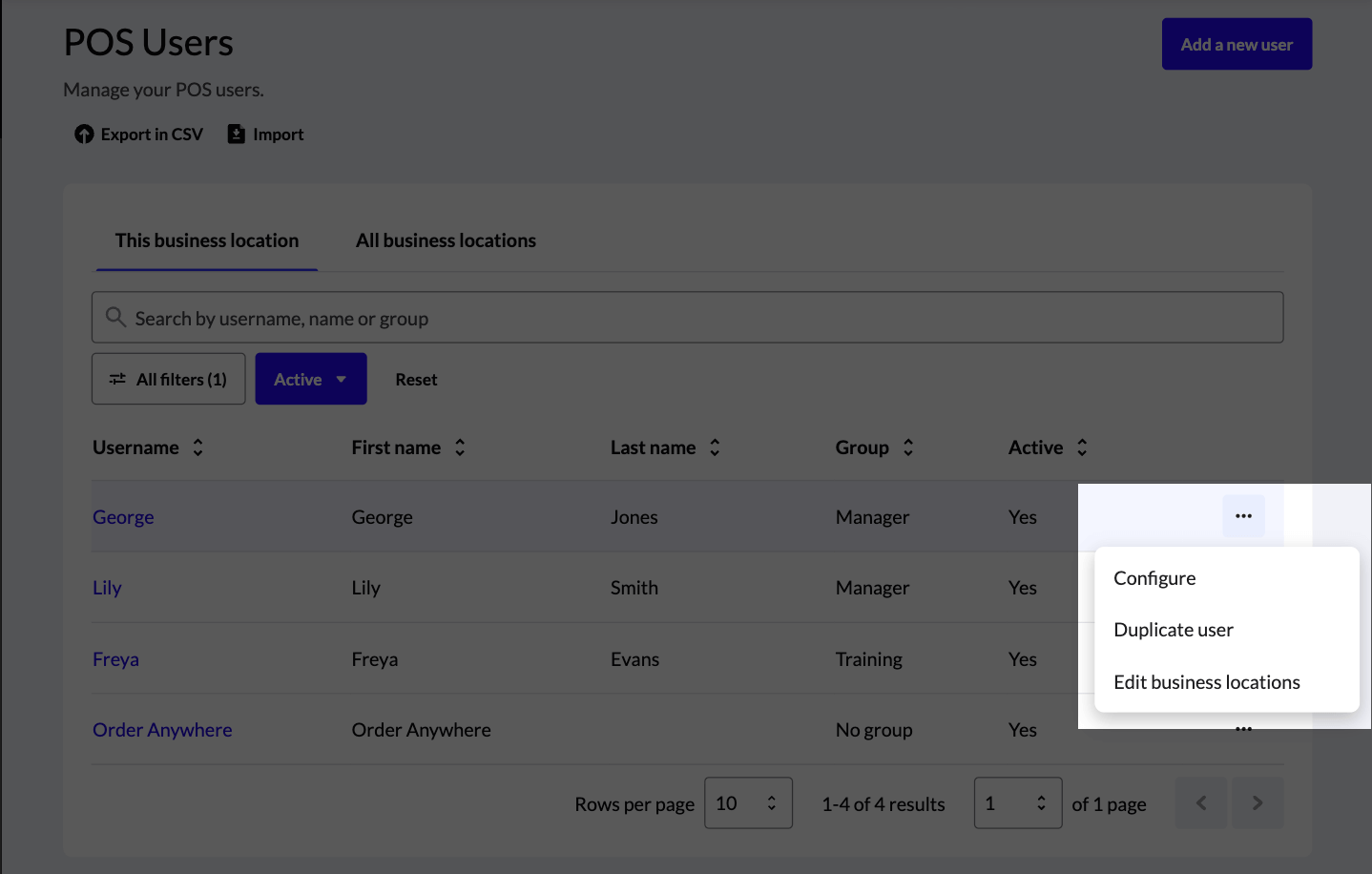 Het menu met drie puntjes uitgelicht