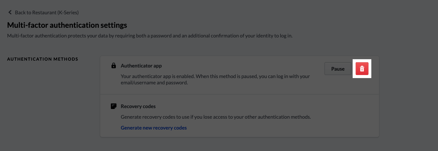 The trash can icon highlighted