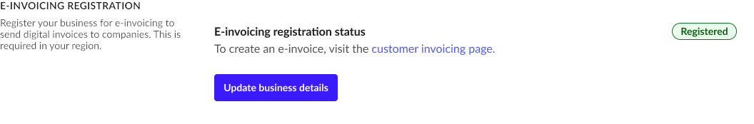 The green Registered button