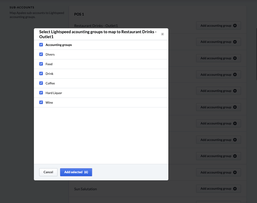 Lightspeed accounting groups