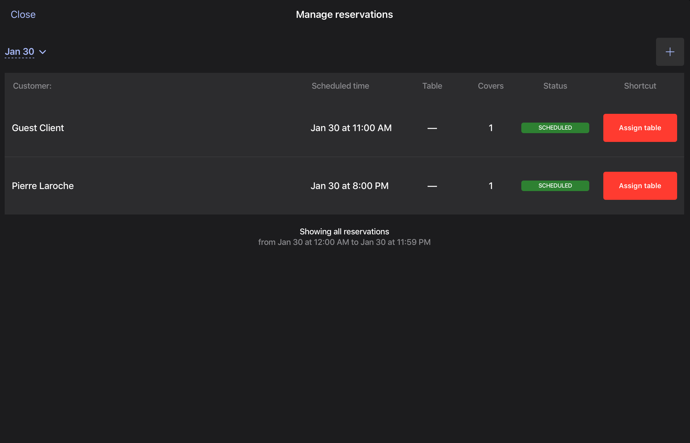 Managing Lightspeed Reservations