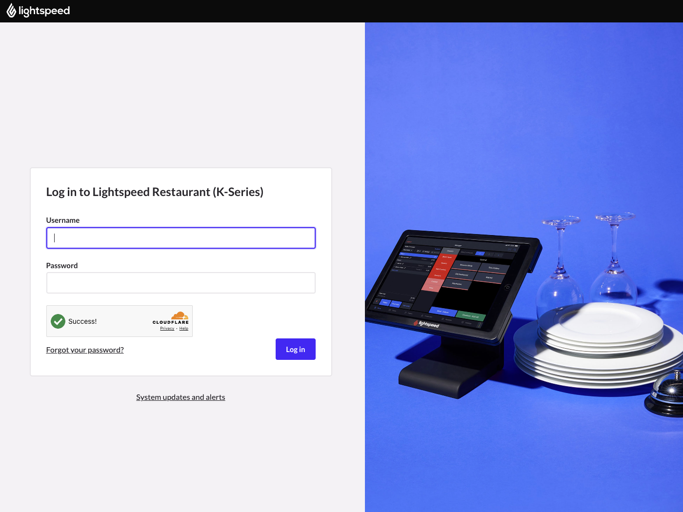 Login page with username and password fields visible.