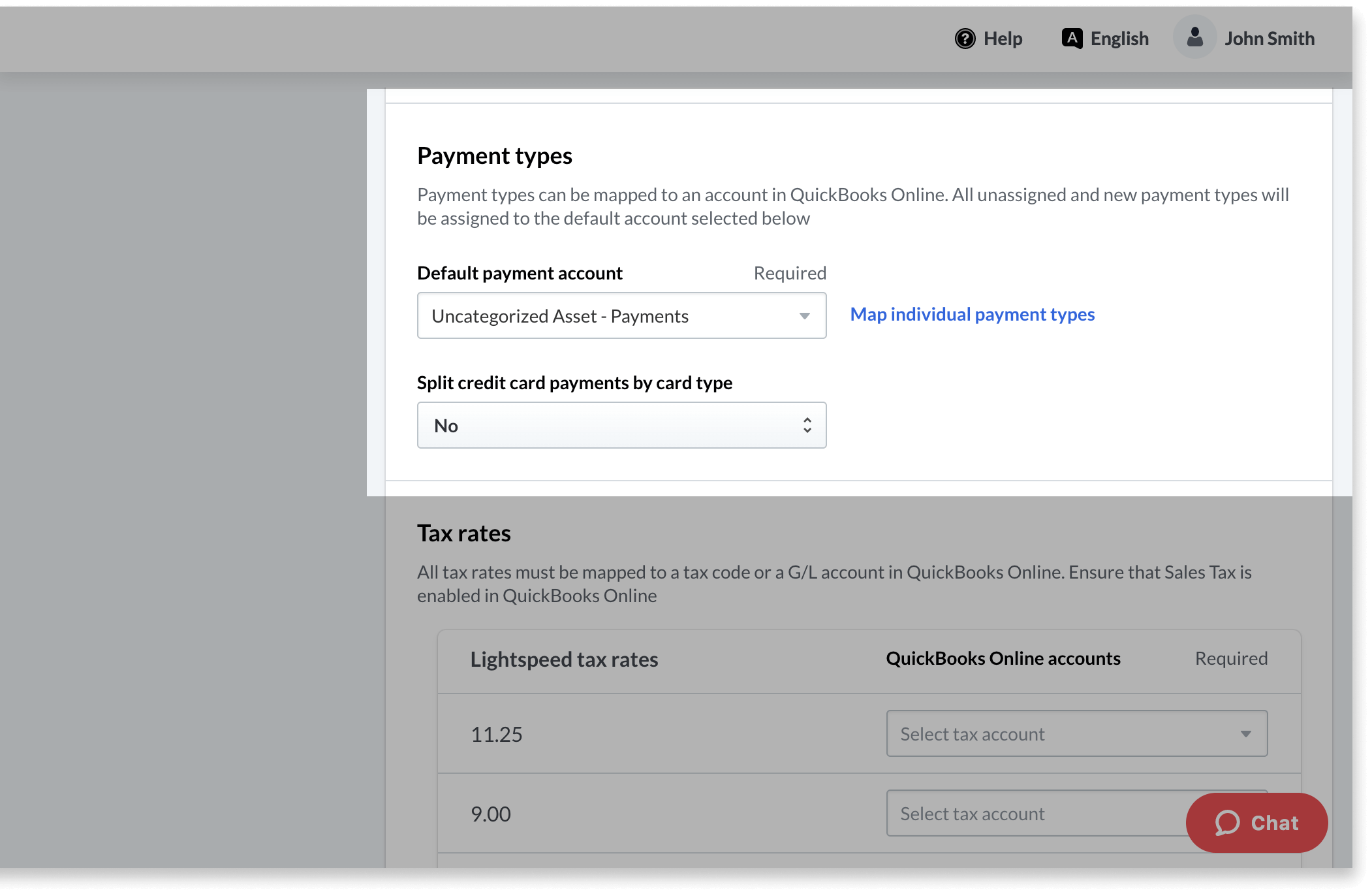Types de paiement mis en surbrillance