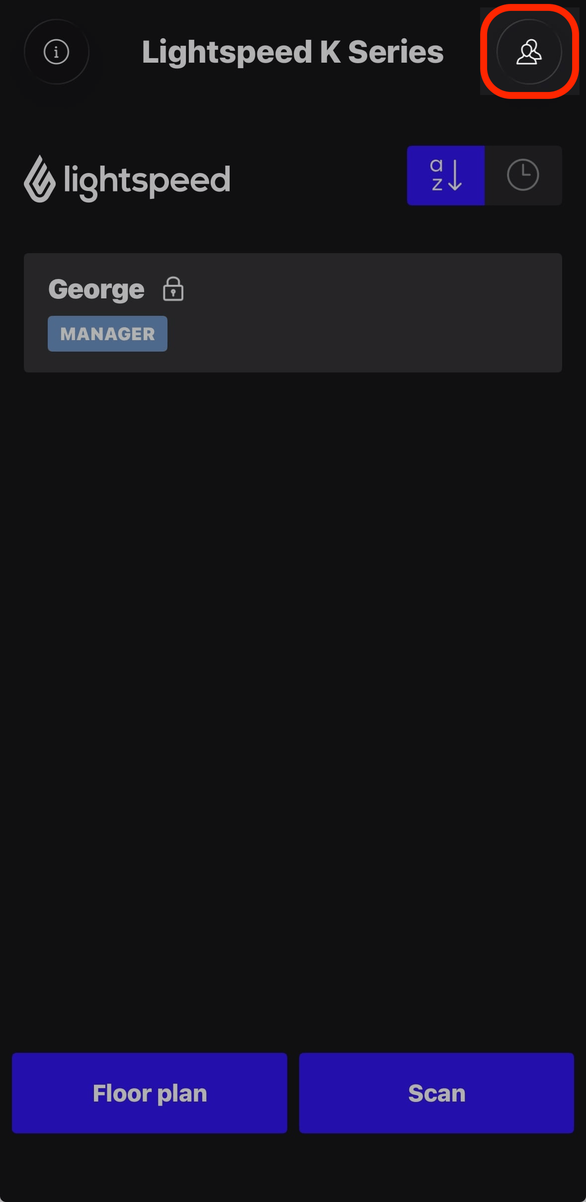 iPhone POS - Clock in/out button