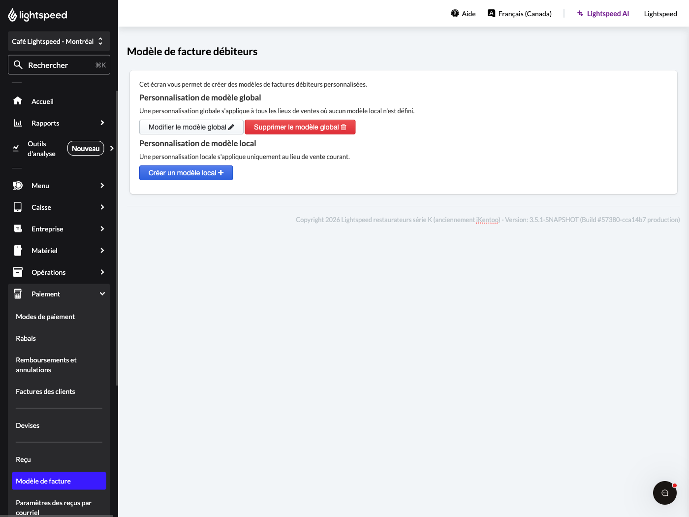 Page Modèle de facture débiteurs de l’arrière-boutique.