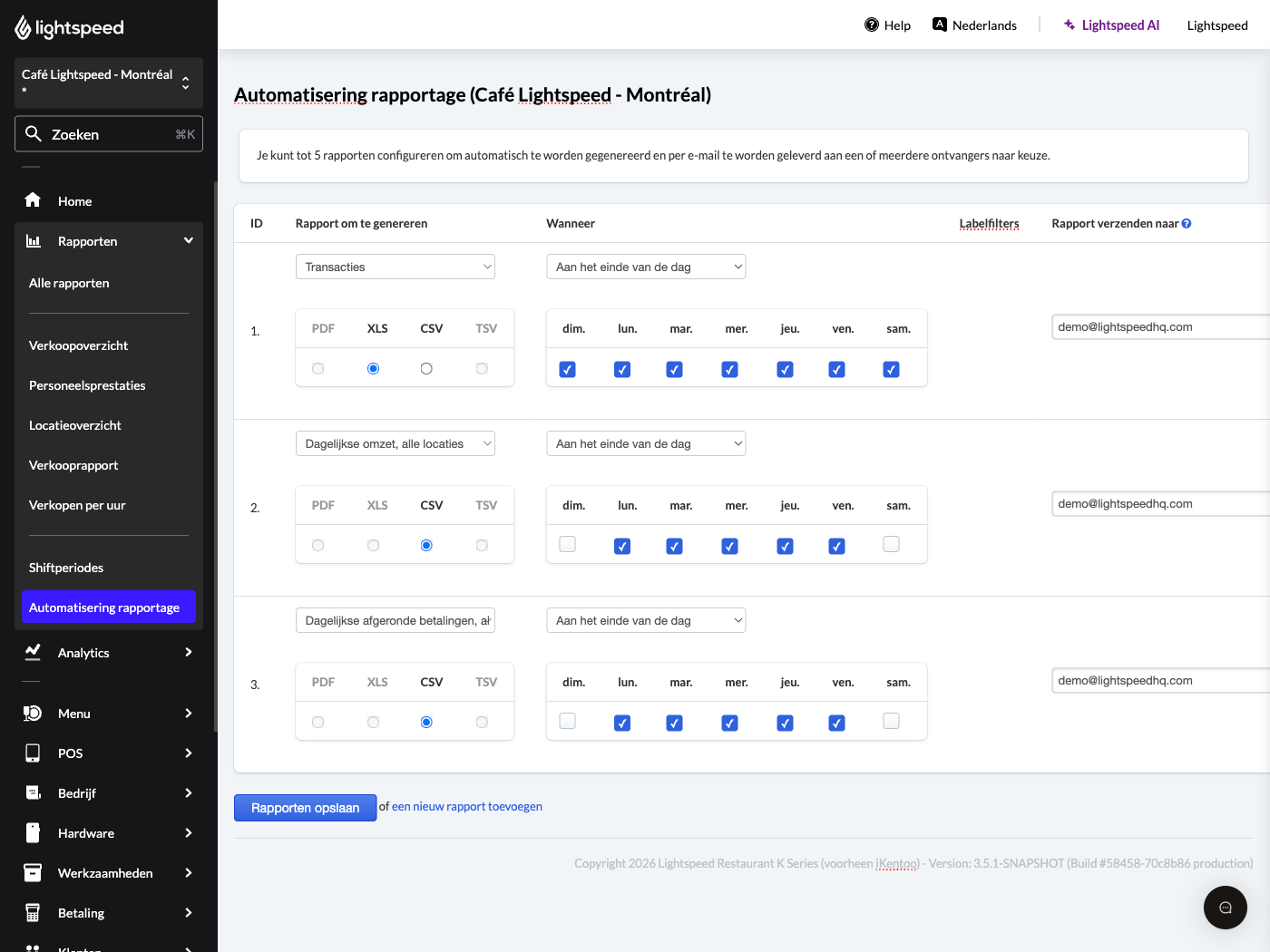 Afbeelding van de startpagina Automatisering rapportage.