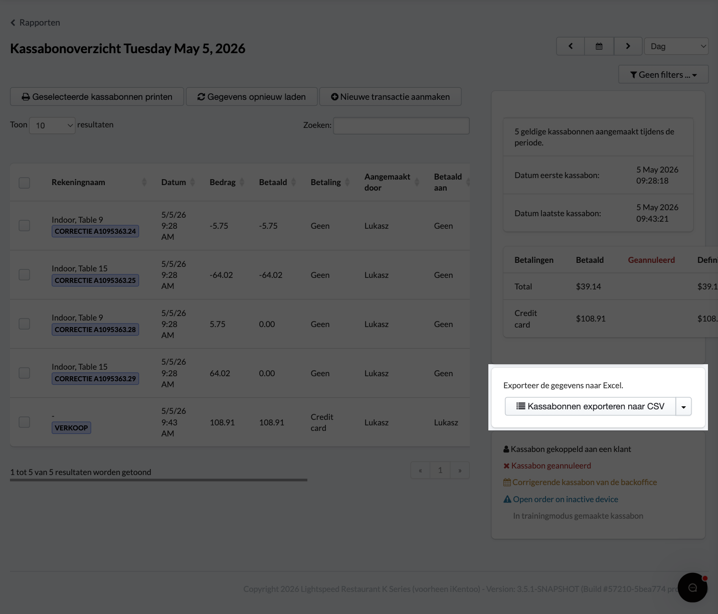 Exporteer je rapporten om een digitale kopie van je rapport op je computer op te slaan of een fysieke kopie te printen.