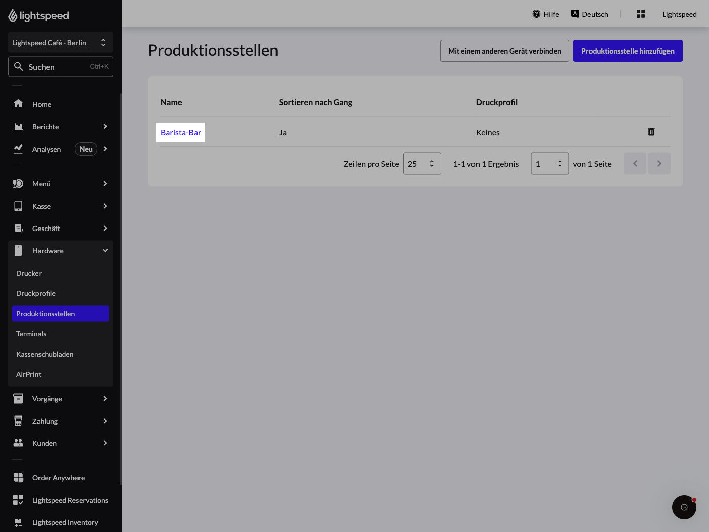 Produktionsstellen bearbeiten