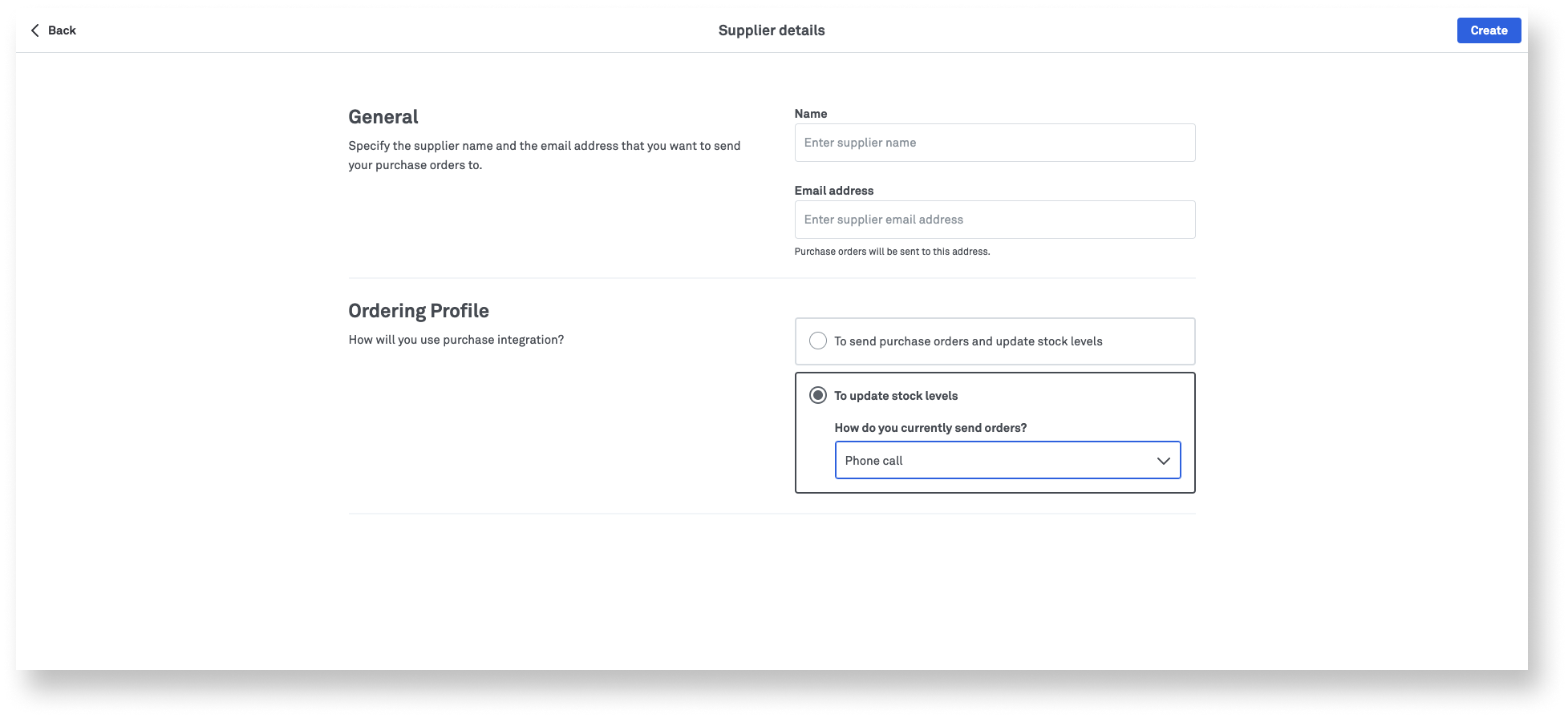 lightspeed onsite create suppplier